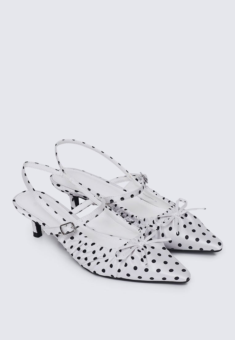 Amora Comfy Heels In WhiteHeels - myballerine