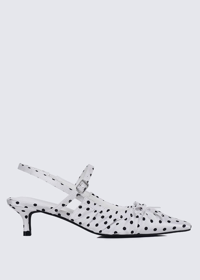 Amora Comfy Heels In WhiteHeels - myballerine