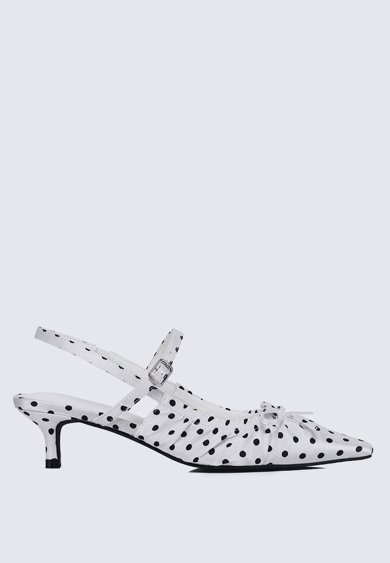 Amora Comfy Heels In WhiteHeels - myballerine