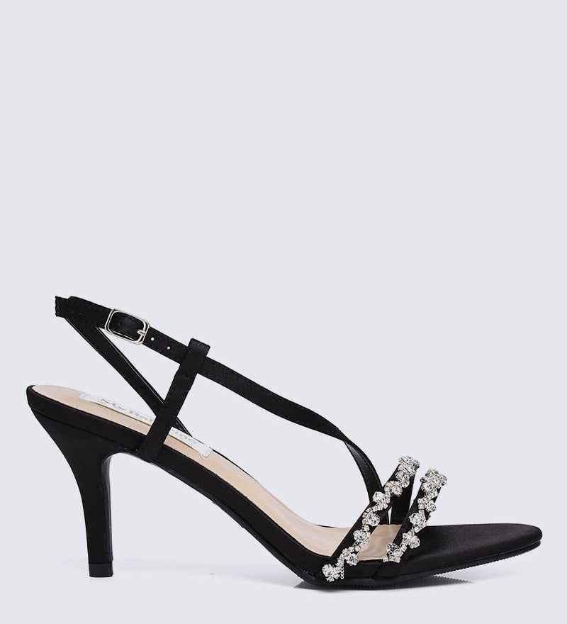 Angeline Comfy Heels In Black - myballerine