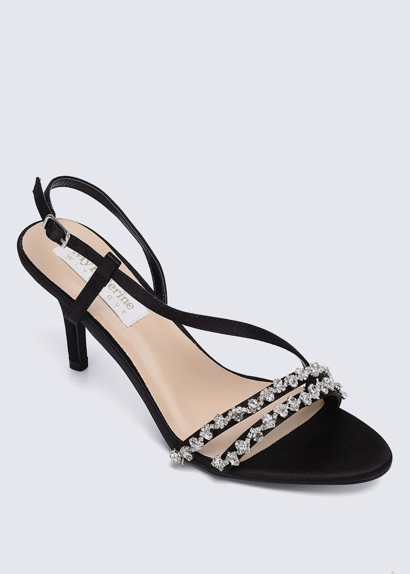 Angeline Comfy Heels In Black - myballerine