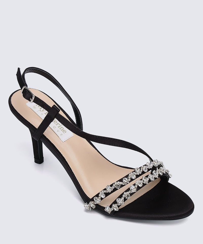 Angeline Comfy Heels In Black - myballerine