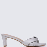 Anne Comfy Heels In Silver - myballerine
