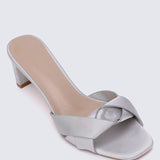 Anne Comfy Heels In Silver - myballerine