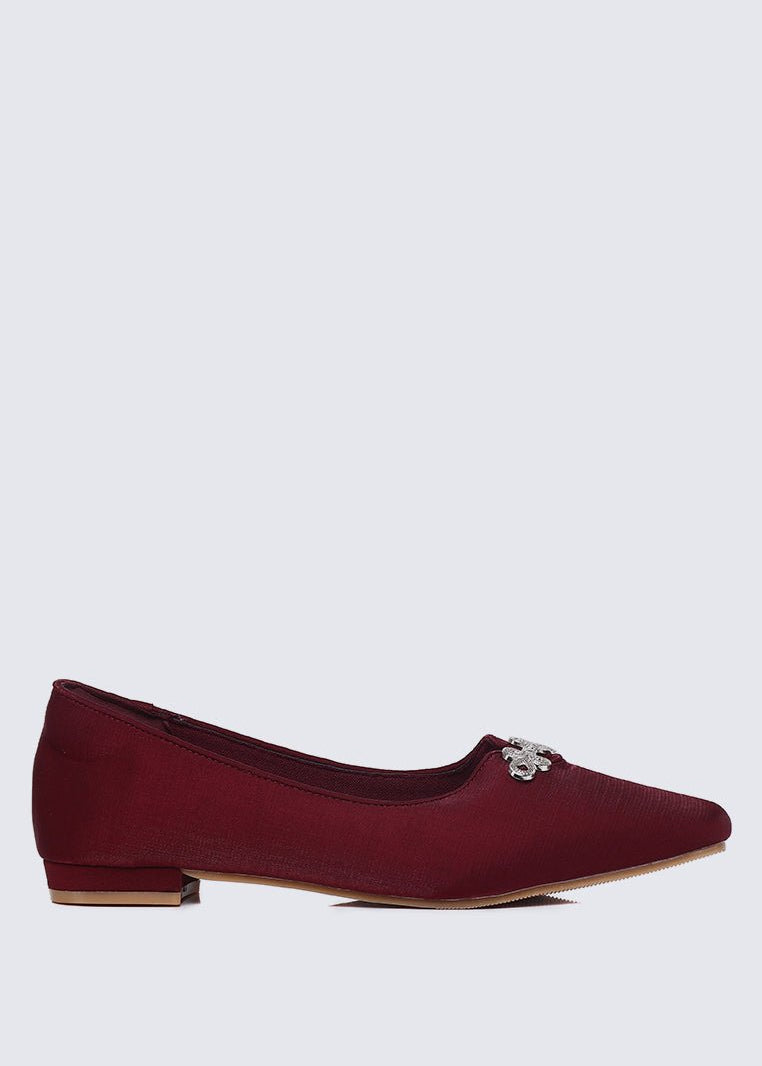 Anvera Comfy Ballerina In MaroonBallerina - myballerine