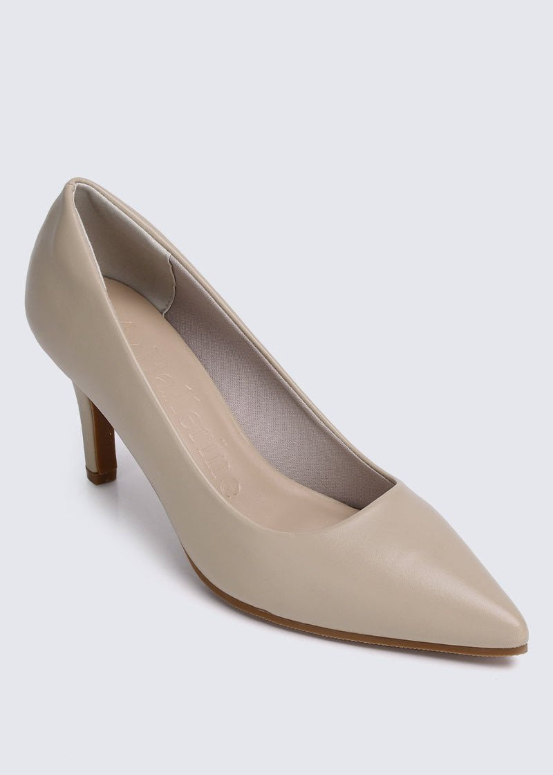 Ashley Comfy Pumps In AlmondShoes - myballerine