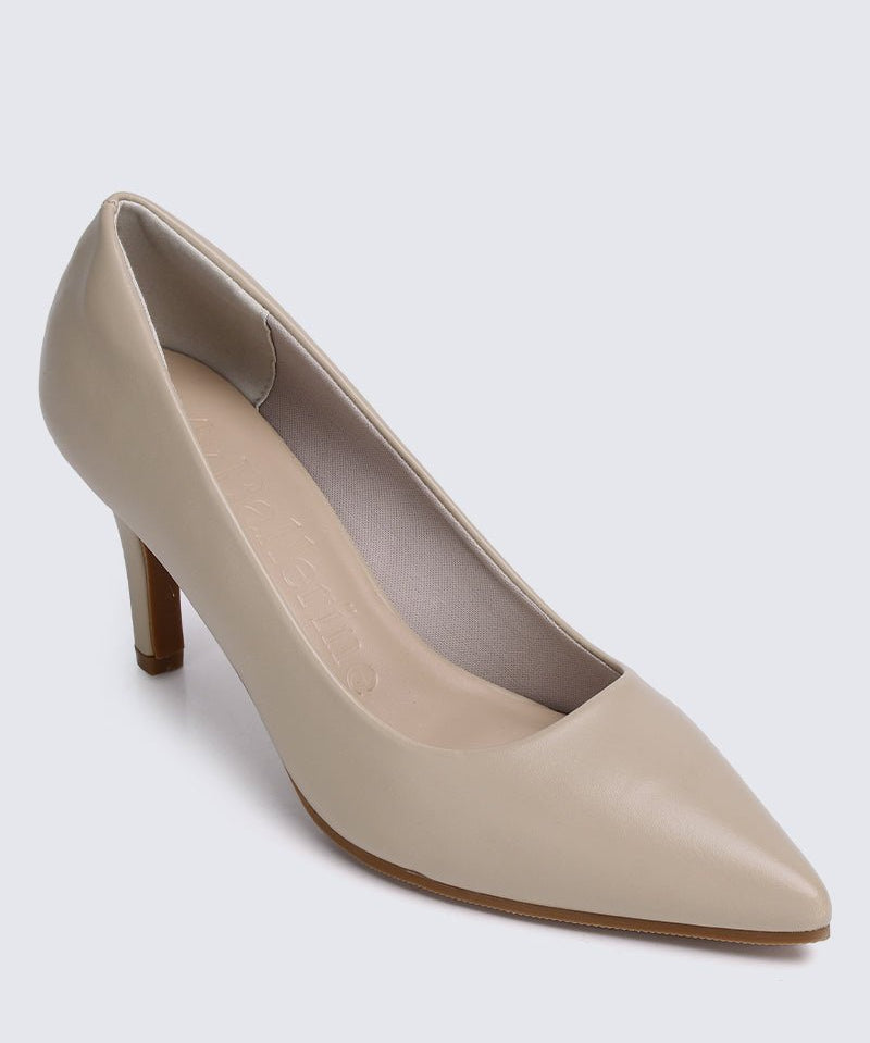 Ashley Comfy Pumps In AlmondShoes - myballerine