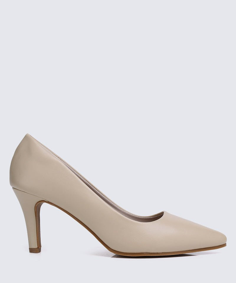 Ashley Comfy Pumps In AlmondShoes - myballerine