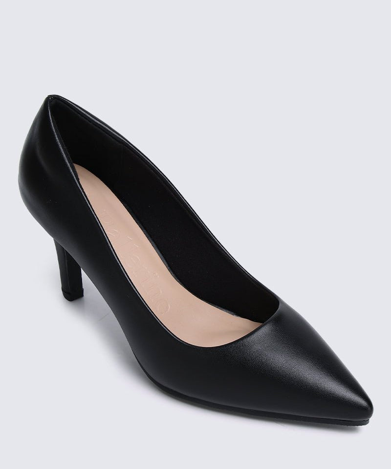 Ashley Comfy Pumps In BlackShoes - myballerine