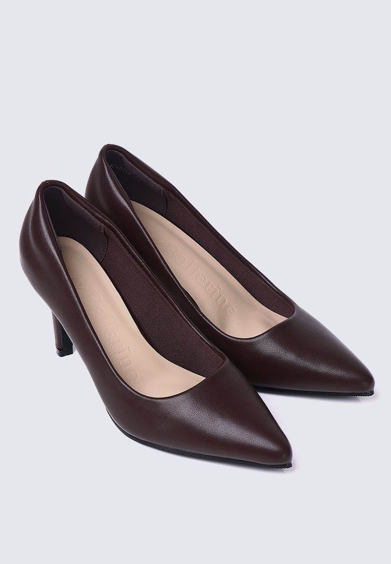 Ashley Comfy Pumps In EspressoPumps - myballerine