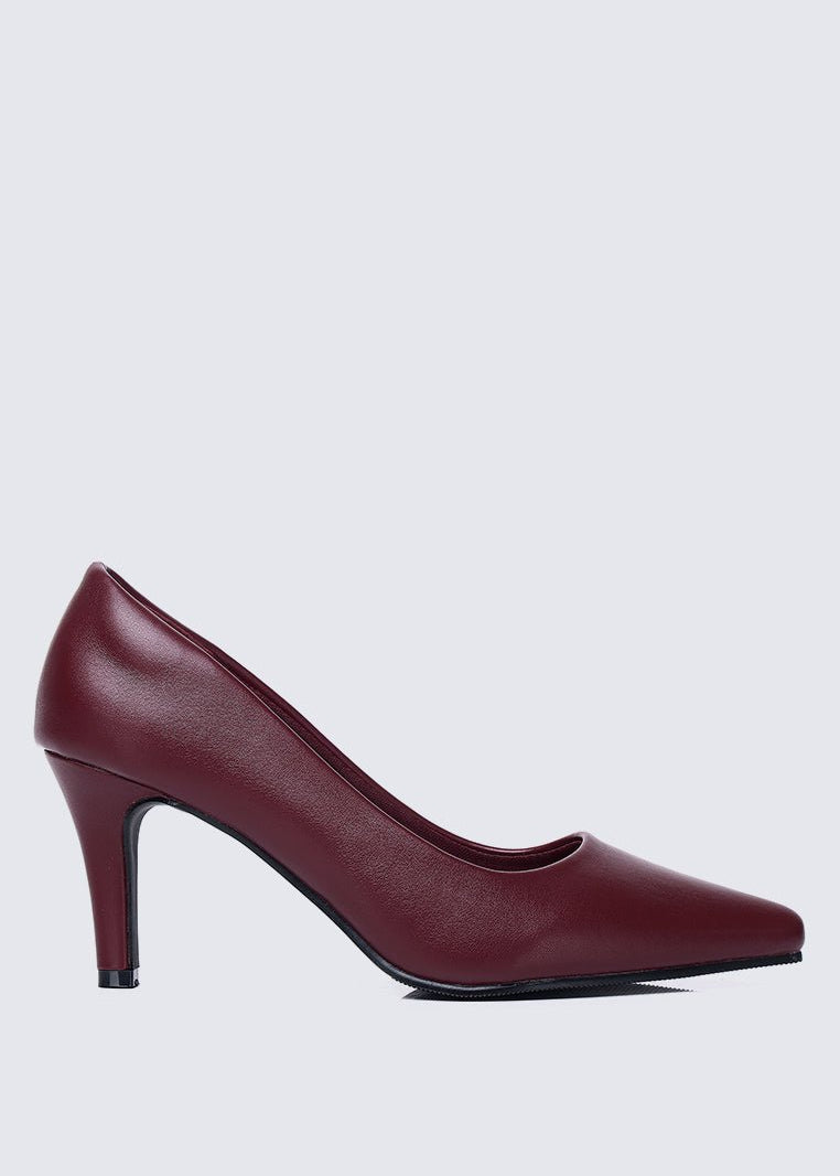 Ashley Comfy Pumps In MaroonPumps - myballerine