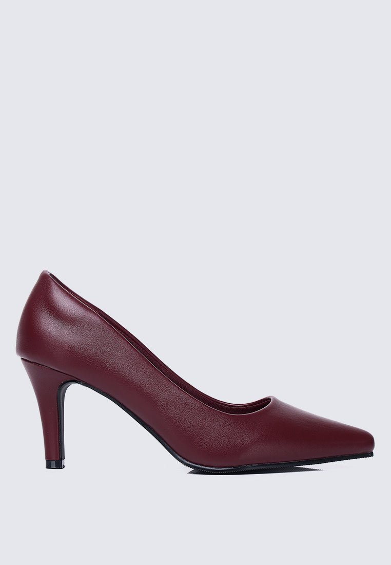 Ashley Comfy Pumps In MaroonPumps - myballerine