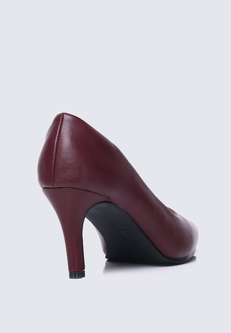 Ashley Comfy Pumps In MaroonPumps - myballerine