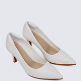Ashley Comfy Pumps In Off White - myballerine