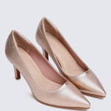 Ashley Comfy Pumps In Rose GoldShoes - myballerine