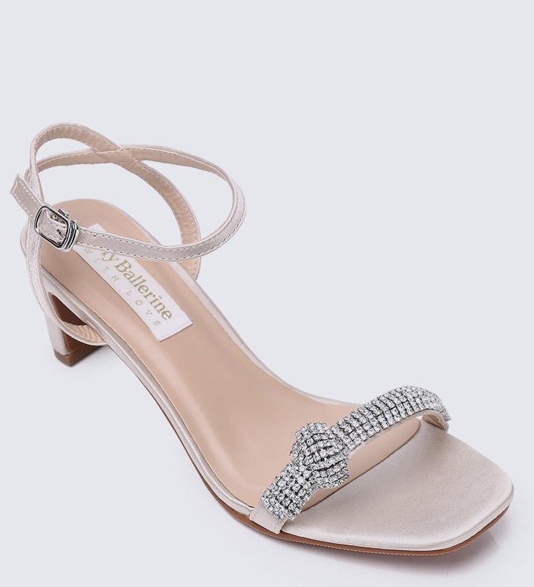 Audrey Comfy Heels In Almond - myballerine