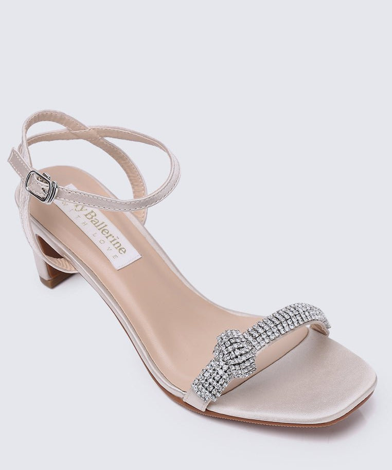 Audrey Comfy Heels In Almond - myballerine