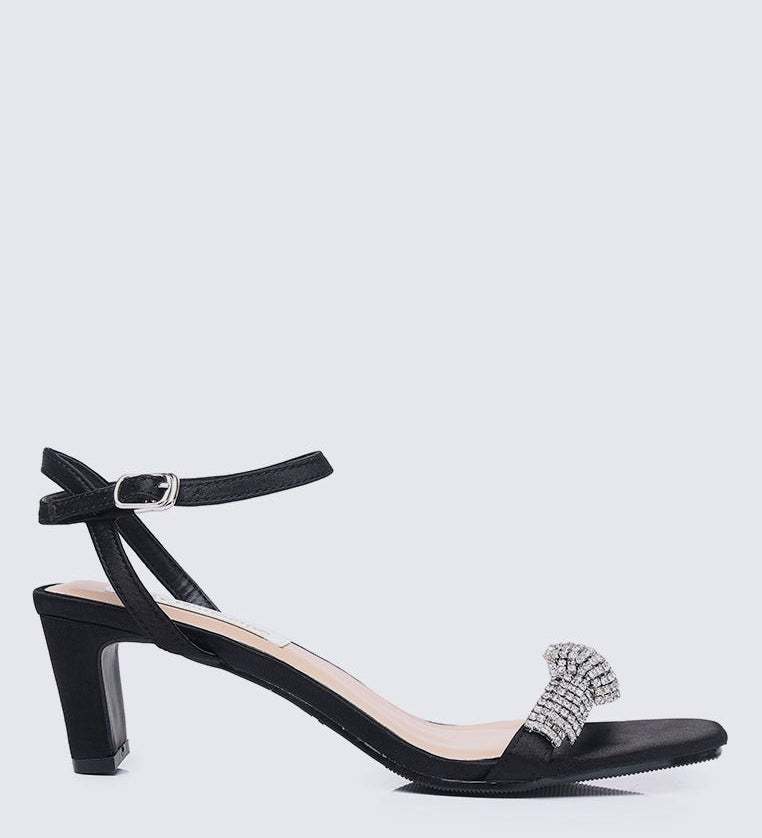 Audrey Comfy Heels In Black - myballerine