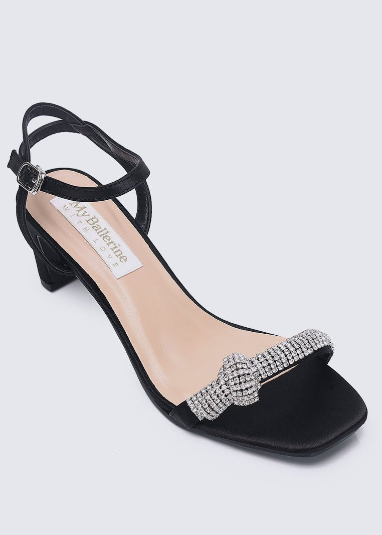 Audrey Comfy Heels In Black - myballerine