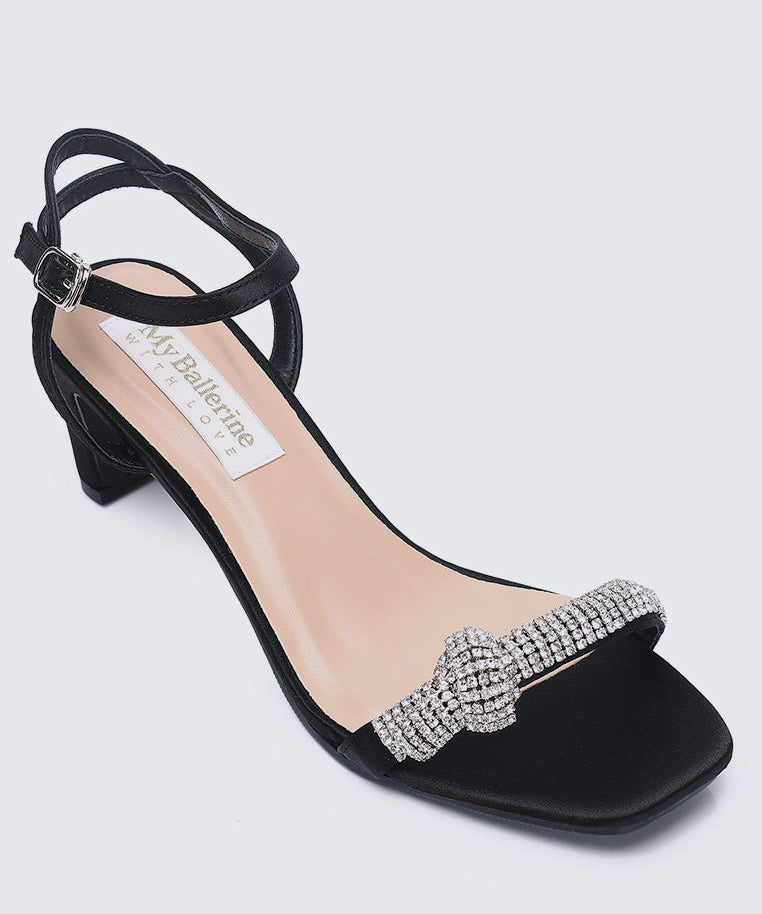 Audrey Comfy Heels In Black - myballerine