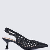Aviva Comfy Heels In BlackHeels - myballerine