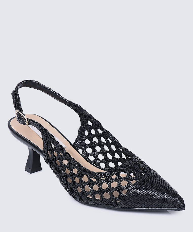 Aviva Comfy Heels In BlackShoes - myballerine