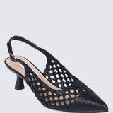 Aviva Comfy Heels In BlackShoes - myballerine