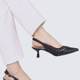 Aviva Comfy Heels In BlackShoes - myballerine