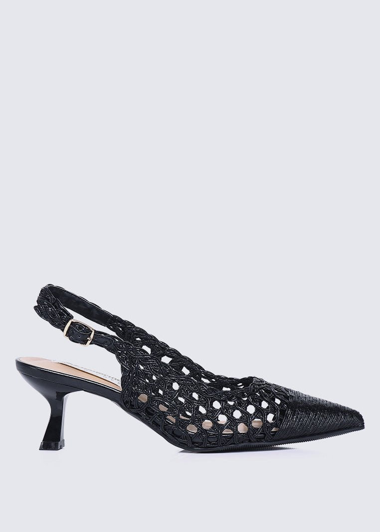 Aviva Comfy Heels In BlackShoes - myballerine