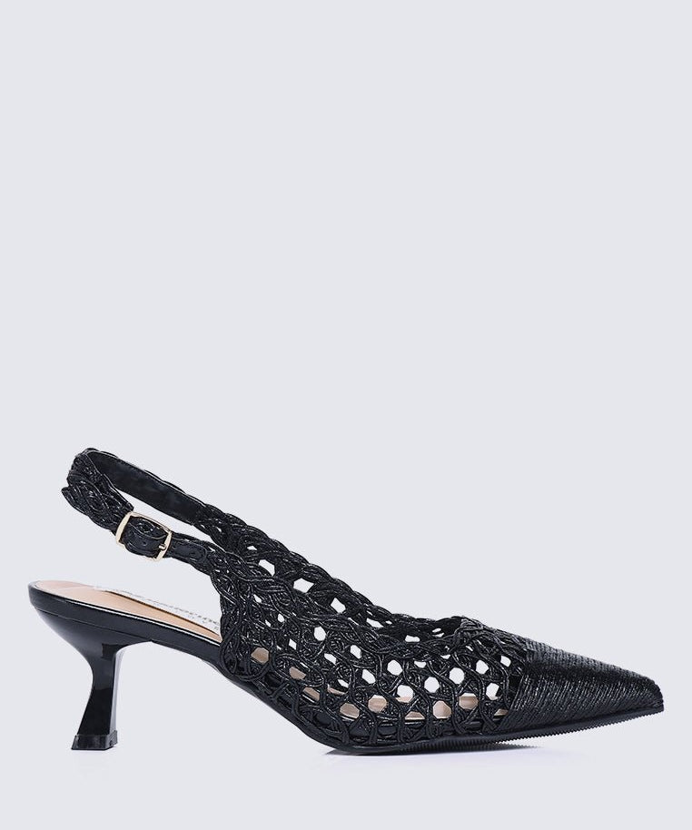 Aviva Comfy Heels In BlackShoes - myballerine