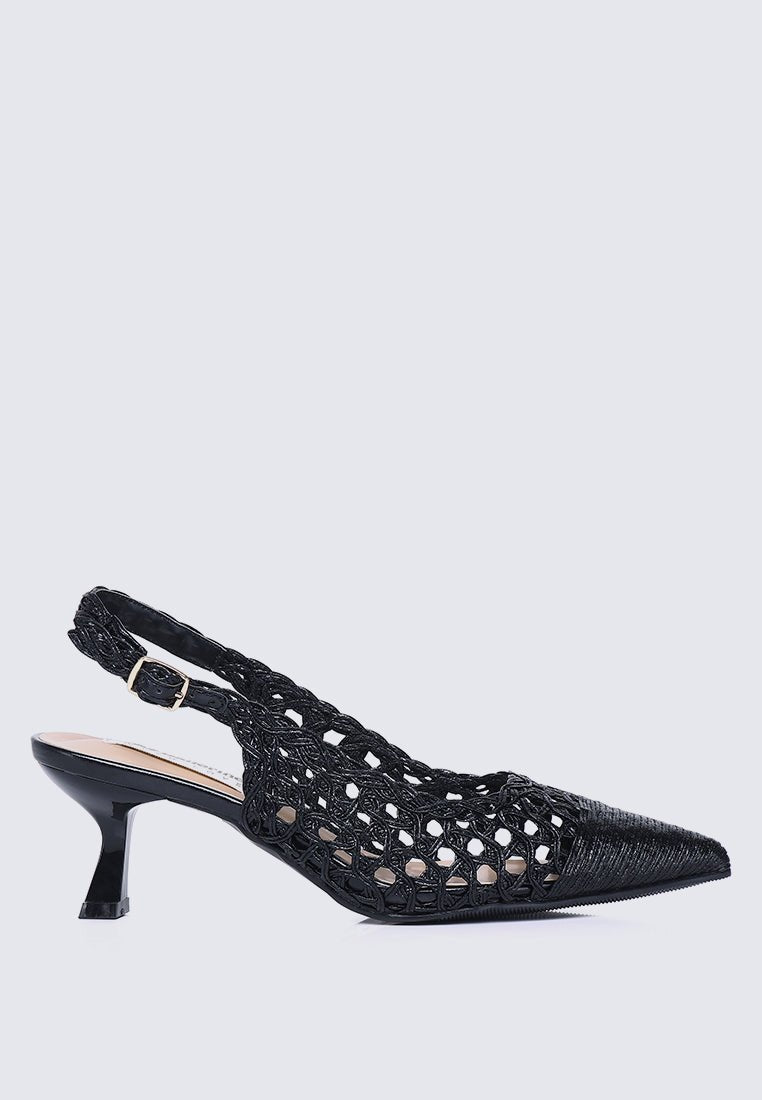 Aviva Comfy Heels In BlackShoes - myballerine