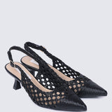 Aviva Comfy Heels In BlackShoes - myballerine