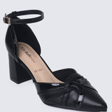 Aya WideFit Comfy Heels In BlackHeels - myballerine