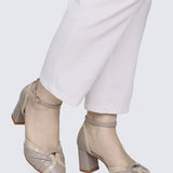 Aya WideFit Comfy Heels In TaupeHeels - myballerine