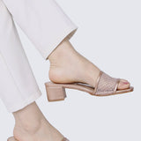 Ayla Comfy Heels In ChampagneHeels - myballerine