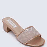 Ayla Comfy Heels In ChampagneHeels - myballerine