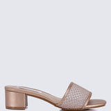 Ayla Comfy Heels In ChampagneHeels - myballerine