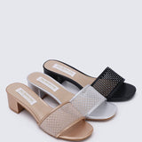 Ayla Comfy Heels In ChampagneShoes - myballerine