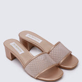 Ayla Comfy Heels In ChampagneShoes - myballerine