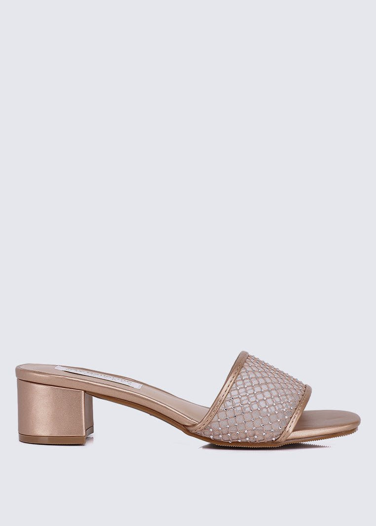 Ayla Comfy Heels In ChampagneShoes - myballerine