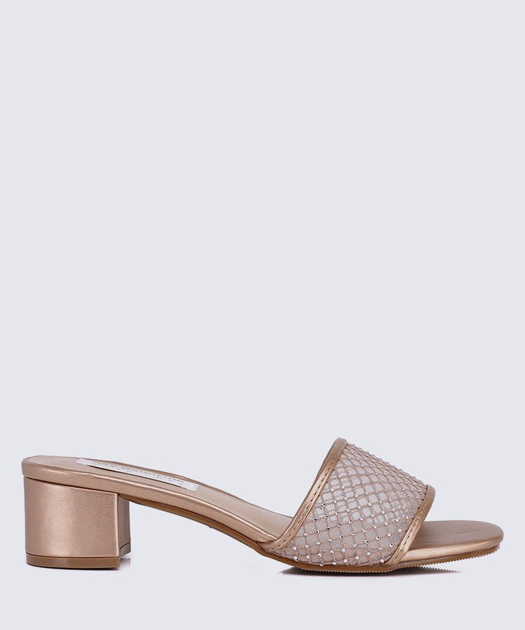 Ayla Comfy Heels In ChampagneShoes - myballerine