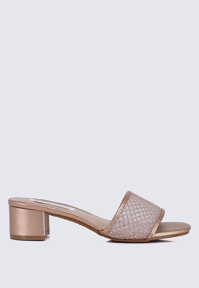 Ayla Comfy Heels In ChampagneShoes - myballerine