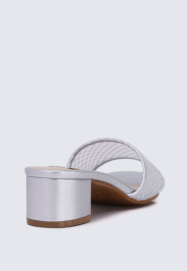 Ayla Comfy Heels In SilverShoes - myballerine