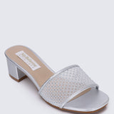 Ayla Comfy Heels In SilverShoes - myballerine