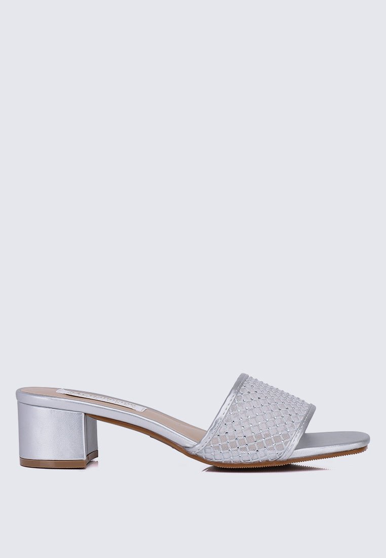 Ayla Comfy Heels In SilverShoes - myballerine