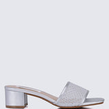Ayla Comfy Heels In SilverShoes - myballerine