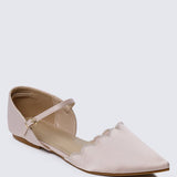 Azzurra Comfy Ballerina In Beige - myballerine