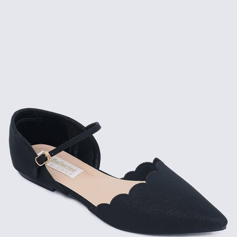 Azzurra Comfy Ballerina In Black - myballerine
