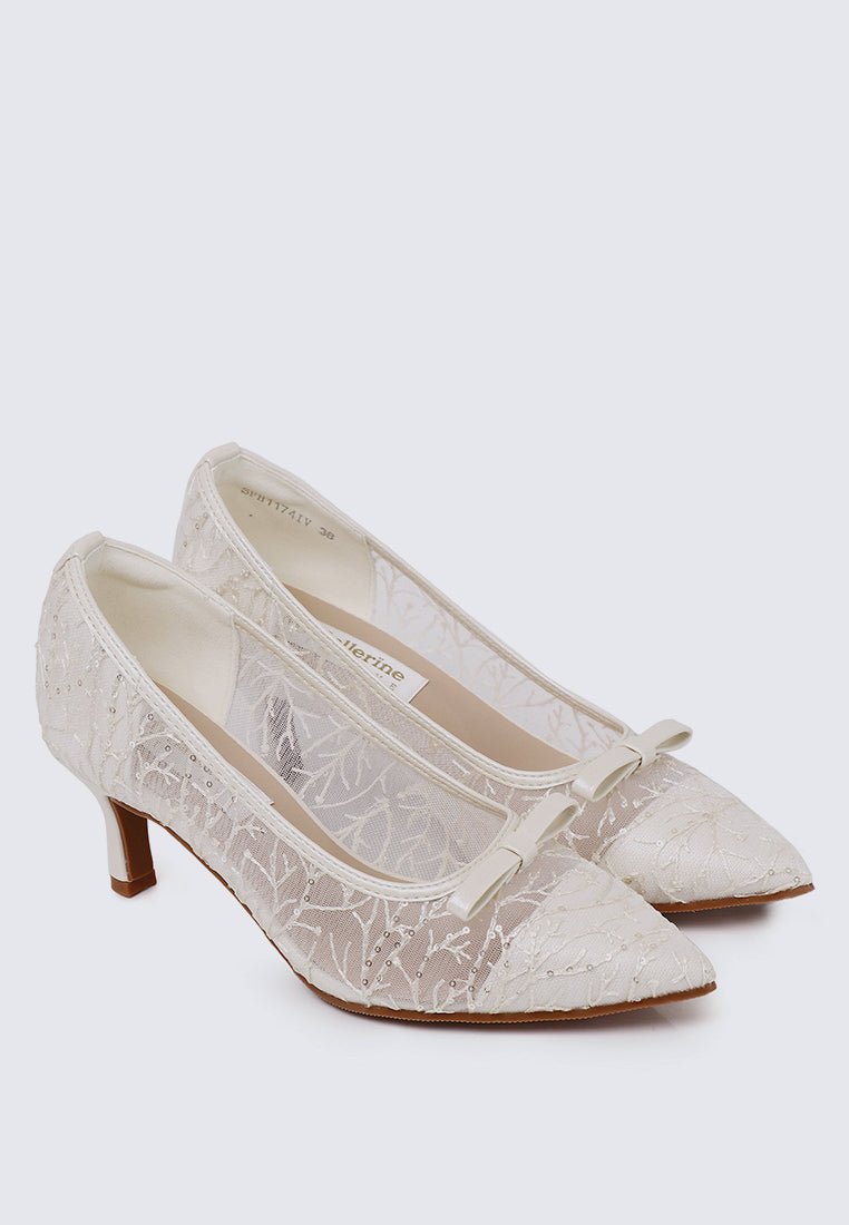 Bellisse Comfy Heels In IvoryHeels - myballerine