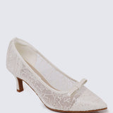 Bellisse Comfy Heels In IvoryHeels - myballerine